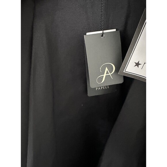 Adrianna Papell Women's Petite Beaded Taffeta-Skirt Gown Maxi Dress Black 6P - Picture 8 of 16